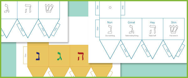 Dreidel Template - Hanukkah Resources  Free Early Years 