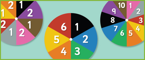 Early Learning Resources Spinner templates for board games