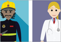 People Who Help Us Editable Poster