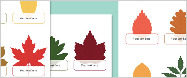 Early Learning Resources Autumn Leaves Editable Self Registration Labels