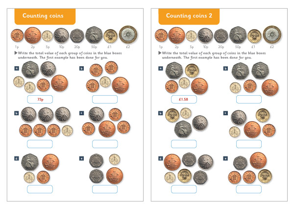 early learning resources counting coins maths worksheets