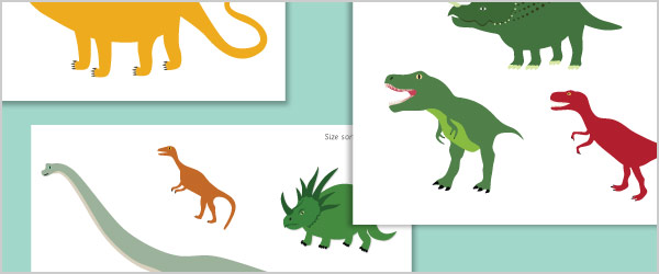 Dinosaur Cut-Outs for Size Sorting