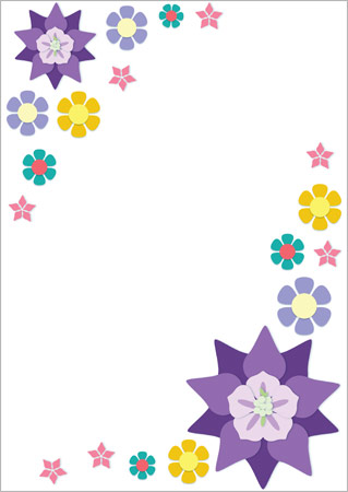 Early Learning Resources Floral Notepaper / Page Border
