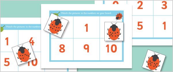 Ladybird Bingo (Numbers 0-10)