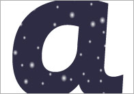 Night Sky Display Lettering