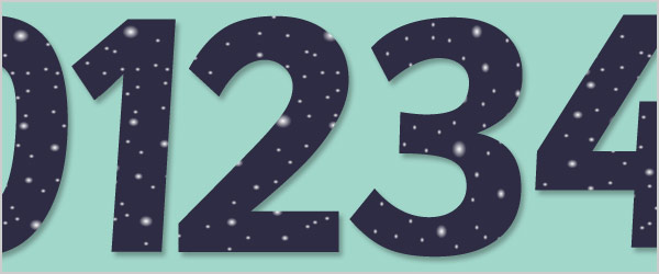 Night Sky Display Numbers