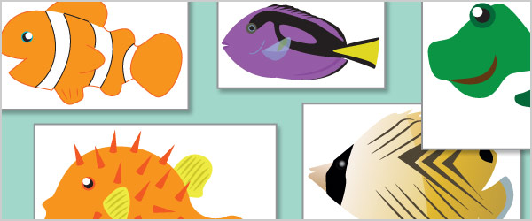 Under the Sea Cut Outs for Size Ordering