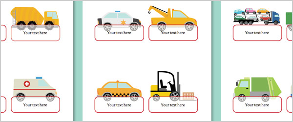 Work Vehicles Self-Registration Labels