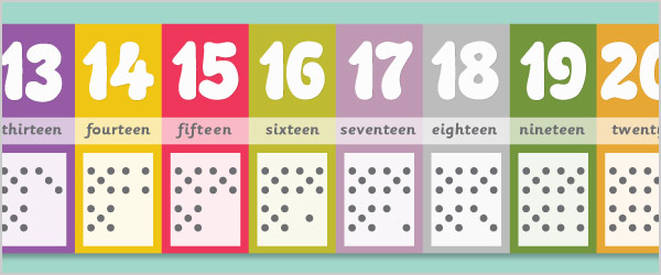 Number Track 0-20 Banner