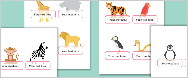 Exotic Animals Self-Registration Labels
