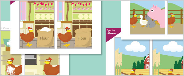 Little Red Hen Spot the Difference