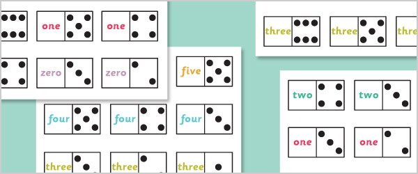 Small Words and Dots Dominoes
