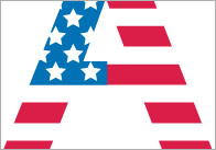 USA Flag Display Letters