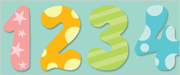 Decorative Display Numbers