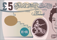 British Currency 15cm Cards