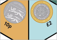 Coin Dice Template (UK)