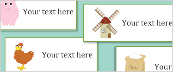 Little Red Hen Editable Labels