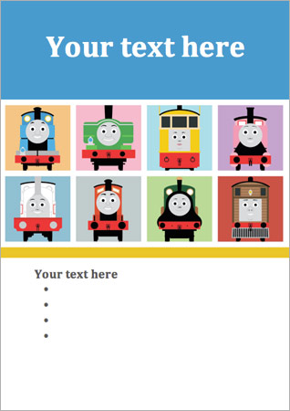 Editable Train Poster