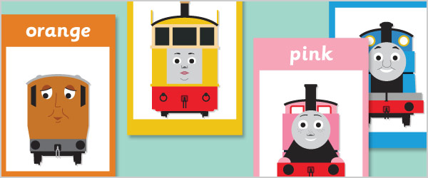 Train Themed Colour Posters