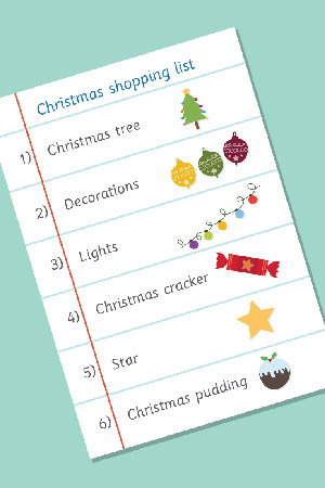 Early Learning Resources Christmas Shopping List for Display