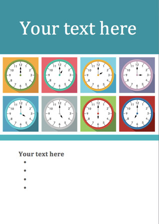 Clocks Editable Poster