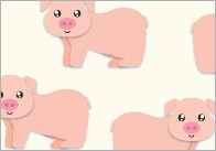 Counting / Estimating Pigs Flash Cards