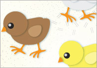 Estimating / Counting Chicks Flash Cards