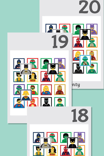 Superhero Numberline 0-20