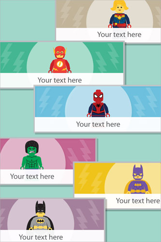 Superhero Table Group Signs