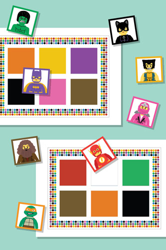 Superhero Colour Matching Resources