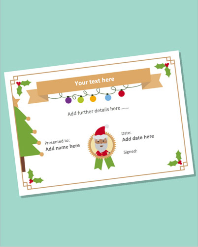 Editable Christmas Certificate