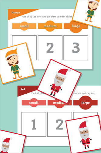 Christmas Size Sorting Game