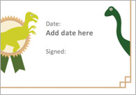 Editable Dinosaur Certificate