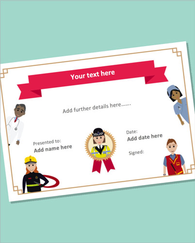 Editable People Who Help Us Certificate