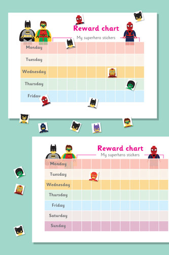 Superhero Reward Chart