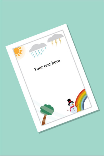 Weather Themed Notepaper