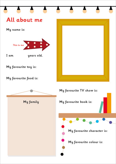 Editable 'All About Me' Form