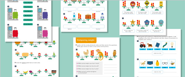 Comparing / Measuring Weight - KS1 Maths Worksheets