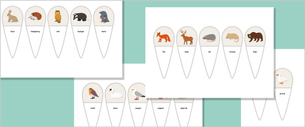 Editable Wild Animals Fans