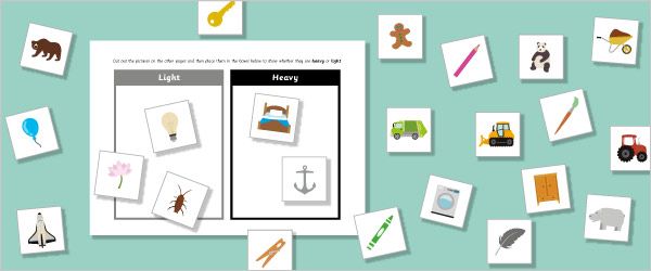 Light And Heavy Weight Sorting Activity