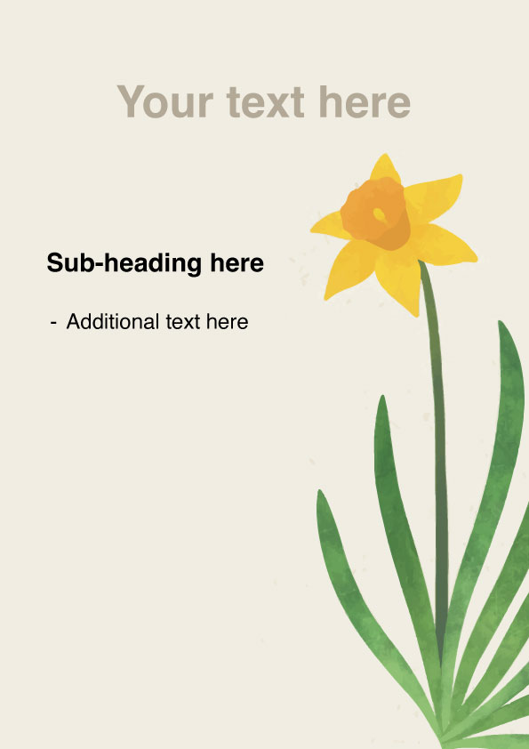 Daffodil Editable Poster