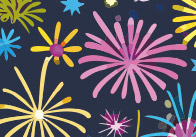 Printable Fireworks Repeating Pattern